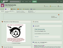 Tablet Screenshot of club-homunculus.deviantart.com