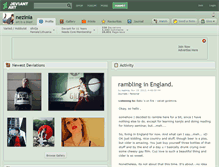 Tablet Screenshot of nezinia.deviantart.com