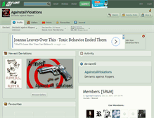 Tablet Screenshot of againstallviolations.deviantart.com