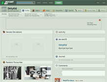 Tablet Screenshot of dirtykid.deviantart.com