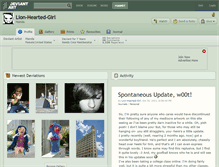 Tablet Screenshot of lion-hearted-girl.deviantart.com