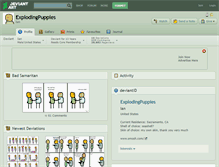 Tablet Screenshot of explodingpuppies.deviantart.com