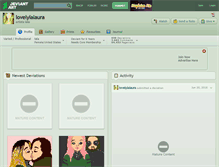 Tablet Screenshot of lovelylalaura.deviantart.com