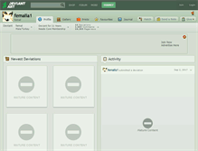 Tablet Screenshot of femalia1.deviantart.com