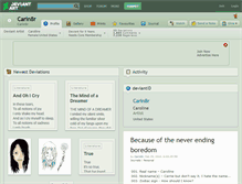 Tablet Screenshot of carin8r.deviantart.com