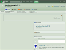 Tablet Screenshot of phantomphanatic2910.deviantart.com