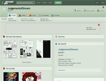 Tablet Screenshot of judgementofsinners.deviantart.com