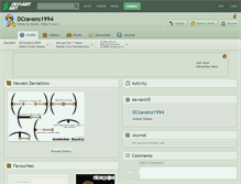 Tablet Screenshot of dcravens1994.deviantart.com