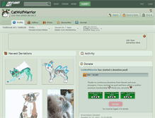 Tablet Screenshot of catwolfwarrior.deviantart.com