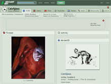 Tablet Screenshot of catofglass.deviantart.com