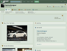 Tablet Screenshot of fabinhodesigner.deviantart.com