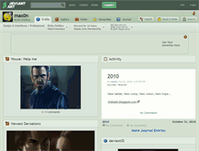 Tablet Screenshot of max0n.deviantart.com