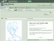 Tablet Screenshot of iz-dib-jthm-luver.deviantart.com