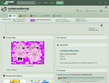 Tablet Screenshot of cyntalovesdrawing.deviantart.com