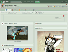 Tablet Screenshot of kittydemonchild.deviantart.com