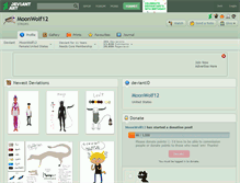 Tablet Screenshot of moonwolf12.deviantart.com