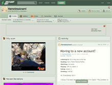 Tablet Screenshot of namelessanami.deviantart.com