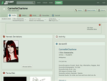 Tablet Screenshot of carmellecharlene.deviantart.com