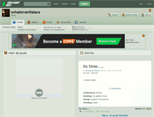 Tablet Screenshot of exhalesvanillalace.deviantart.com
