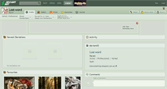 Desktop Screenshot of lost-word.deviantart.com