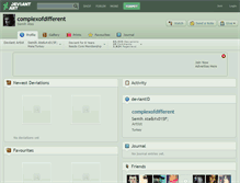 Tablet Screenshot of complexofdifferent.deviantart.com