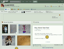 Tablet Screenshot of invadershock.deviantart.com