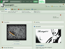 Tablet Screenshot of moonbright91.deviantart.com