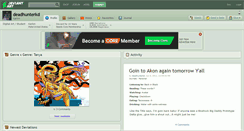 Desktop Screenshot of deadhunterkd.deviantart.com