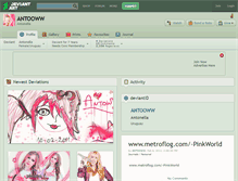 Tablet Screenshot of antooww.deviantart.com