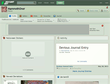 Tablet Screenshot of mammothoner.deviantart.com