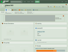 Tablet Screenshot of juliana1303.deviantart.com