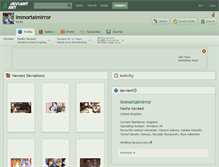 Tablet Screenshot of immortalmirror.deviantart.com
