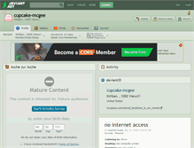 Tablet Screenshot of cupcake-mcgee.deviantart.com