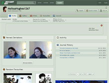 Tablet Screenshot of melissahughes1267.deviantart.com