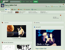 Tablet Screenshot of faye-x-spike-club.deviantart.com