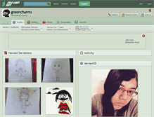 Tablet Screenshot of greencharms.deviantart.com