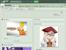 Tablet Screenshot of narutoria.deviantart.com