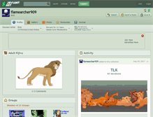 Tablet Screenshot of flamearcher909.deviantart.com