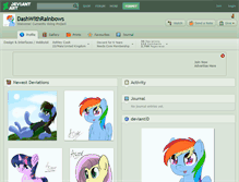 Tablet Screenshot of dashwithrainbows.deviantart.com