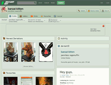 Tablet Screenshot of banzai-kitten.deviantart.com