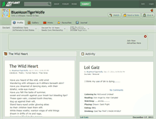 Tablet Screenshot of bluemoontigerwolfe.deviantart.com
