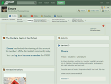 Tablet Screenshot of elmara.deviantart.com