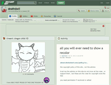 Tablet Screenshot of deathsbell.deviantart.com