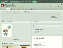 Tablet Screenshot of killasaurus-rex.deviantart.com