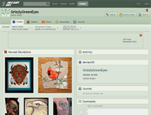 Tablet Screenshot of grizzlygreeneyes.deviantart.com