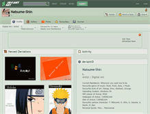 Tablet Screenshot of natsume-shin.deviantart.com