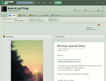 Tablet Screenshot of book-of-lostthings.deviantart.com