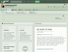 Tablet Screenshot of goblinqueen023.deviantart.com