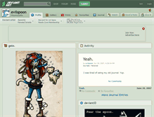 Tablet Screenshot of evilspoon.deviantart.com