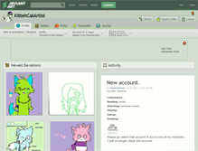 Tablet Screenshot of kittehcatartist.deviantart.com